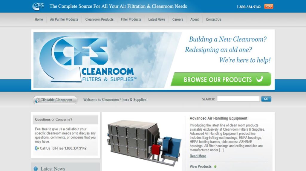 Cleanroom Filters Supplies Clean Rooms